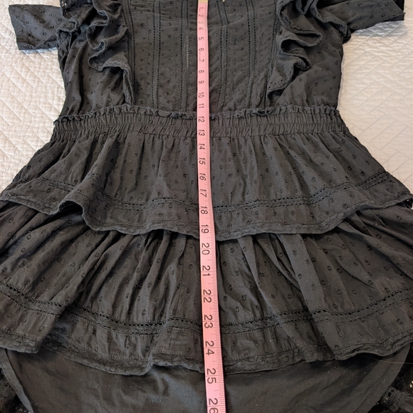 LoveShackFancy Black Ruffled Mini Dress - Picture 7 of 11